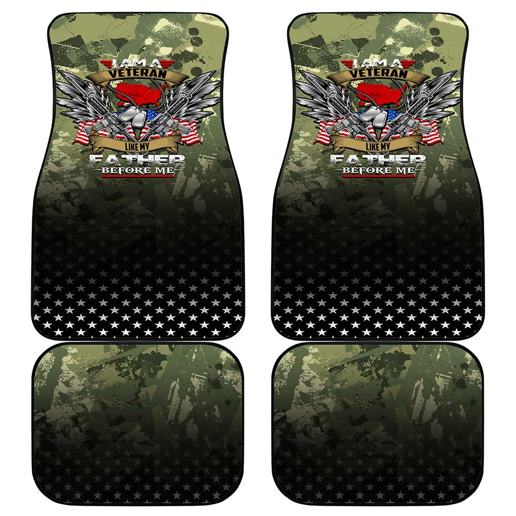 Veteran Dad Car Mats I Am a Veteran Like My Father Before Me