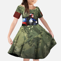 Veteran Dad Family Matching Long Sleeve Bodycon Dress and Hawaiian Shirt I Am a Veteran Like My Father Before Me