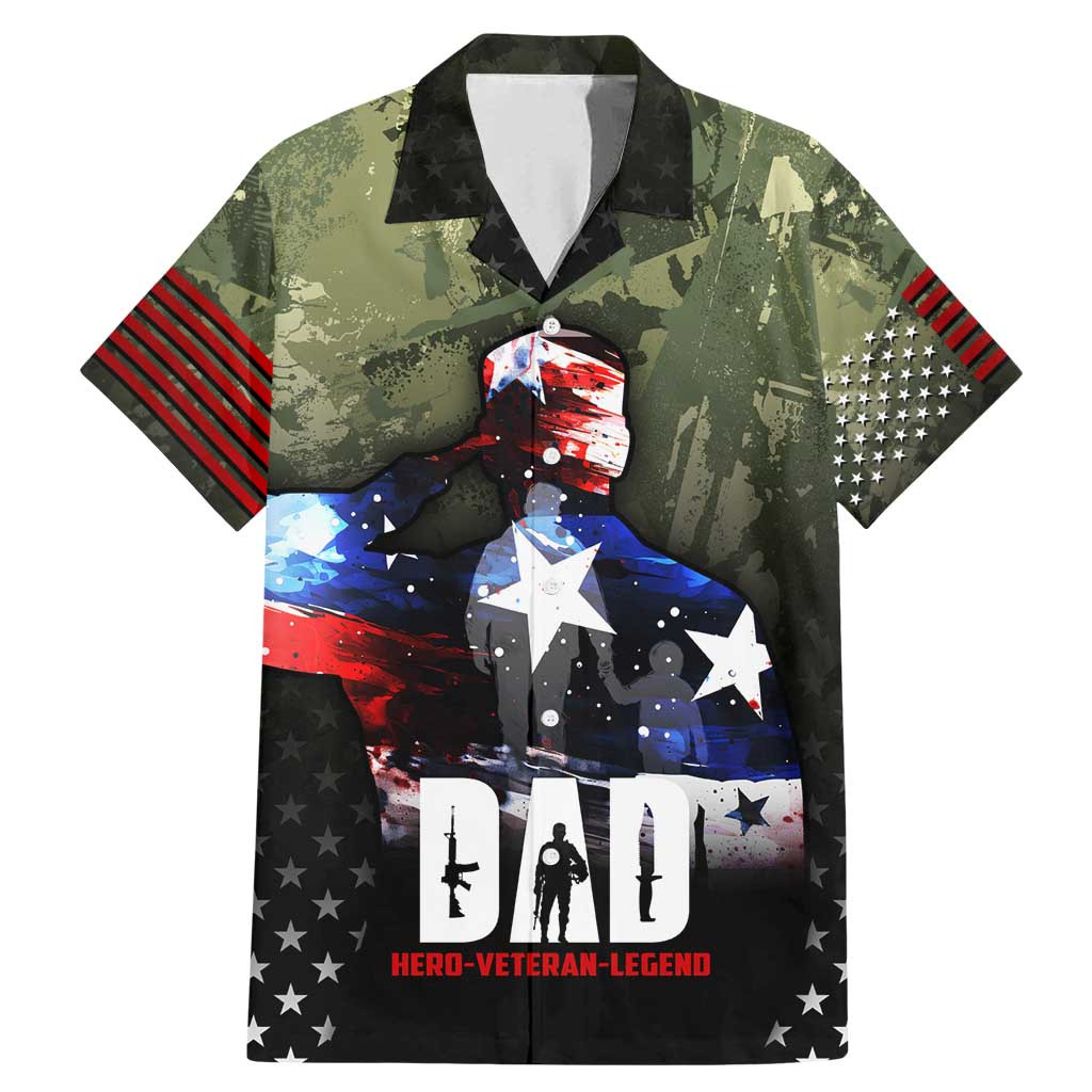 Veteran Dad Family Matching Mermaid Dress and Hawaiian Shirt I Am a Veteran Like My Father Before Me