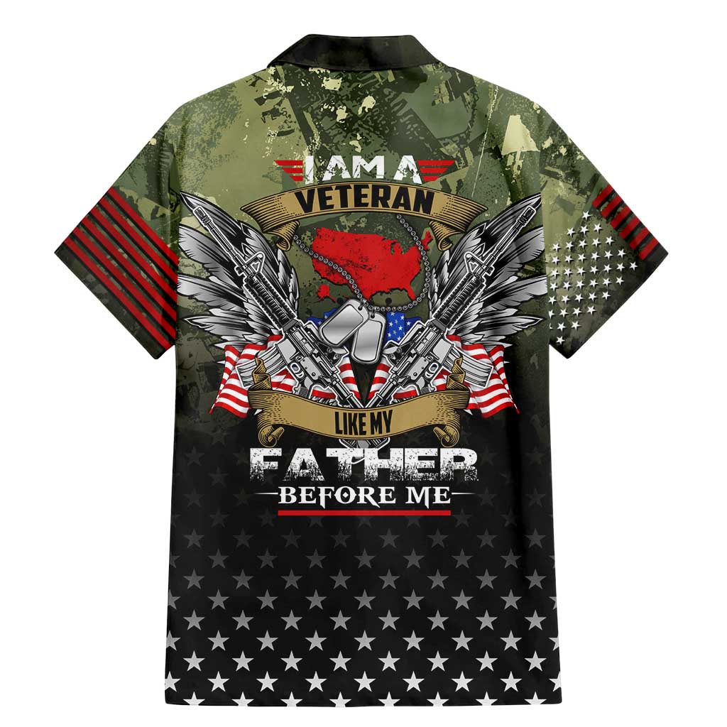 Veteran Dad Family Matching Mermaid Dress and Hawaiian Shirt I Am a Veteran Like My Father Before Me