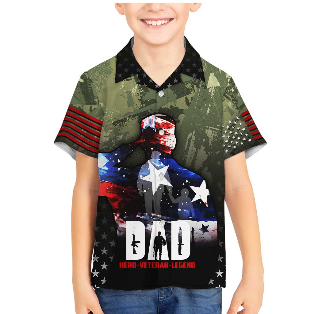 Veteran Dad Family Matching Mermaid Dress and Hawaiian Shirt I Am a Veteran Like My Father Before Me