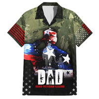 Veteran Dad Family Matching Off The Shoulder Long Sleeve Dress and Hawaiian Shirt I Am a Veteran Like My Father Before Me