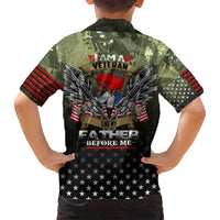 Veteran Dad Family Matching Summer Maxi Dress and Hawaiian Shirt I Am a Veteran Like My Father Before Me