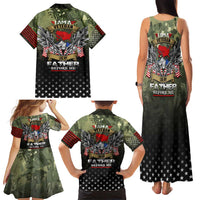 Veteran Dad Family Matching Tank Maxi Dress and Hawaiian Shirt I Am a Veteran Like My Father Before Me