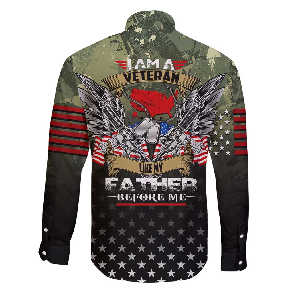 Veteran Dad Family Matching Tank Maxi Dress and Hawaiian Shirt I Am a Veteran Like My Father Before Me