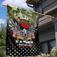 Veteran Dad Garden Flag I Am a Veteran Like My Father Before Me