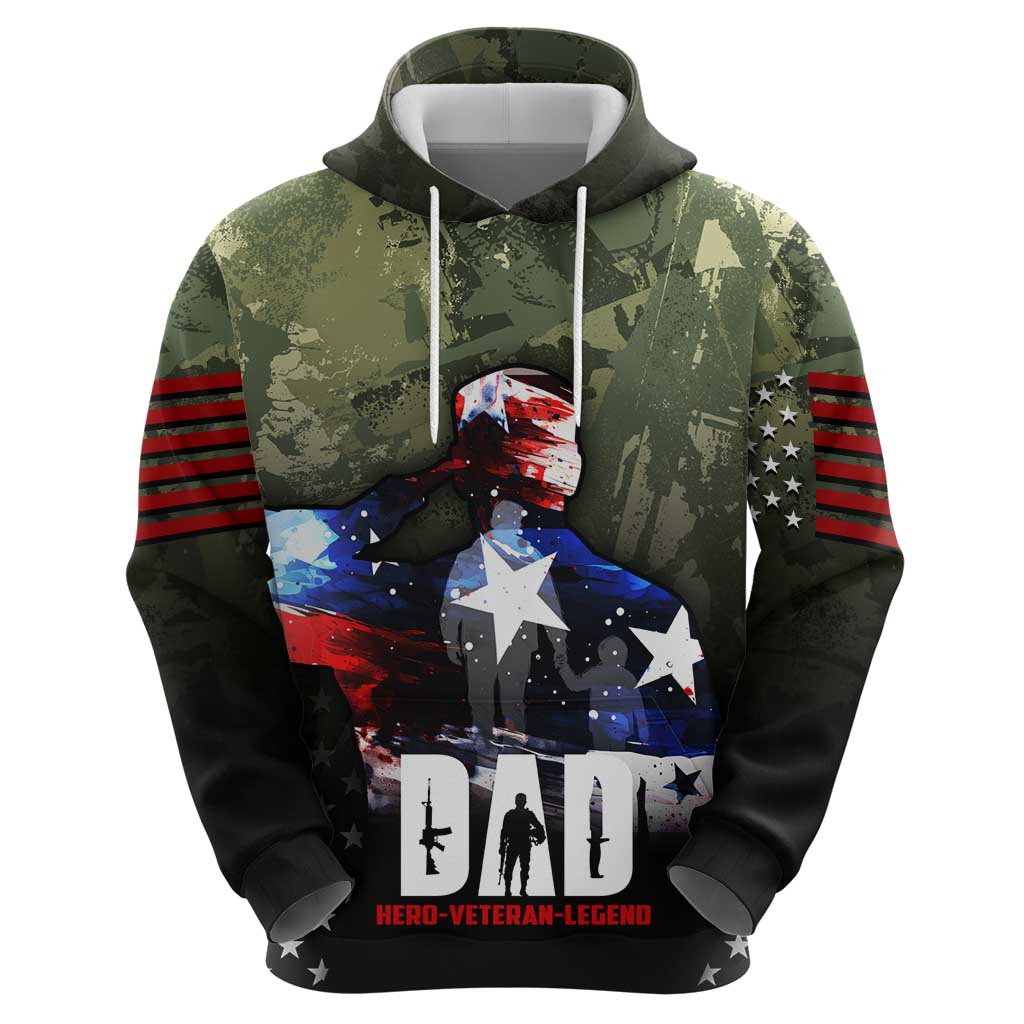 Veteran Dad Hoodie I Am a Veteran Like My Father Before Me