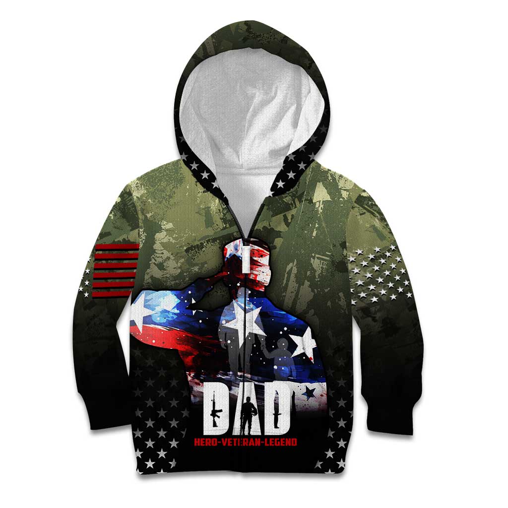 Veteran Dad Kid Hoodie I Am a Veteran Like My Father Before Me