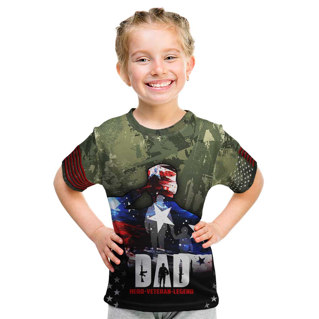 Veteran Dad Kid T Shirt I Am a Veteran Like My Father Before Me