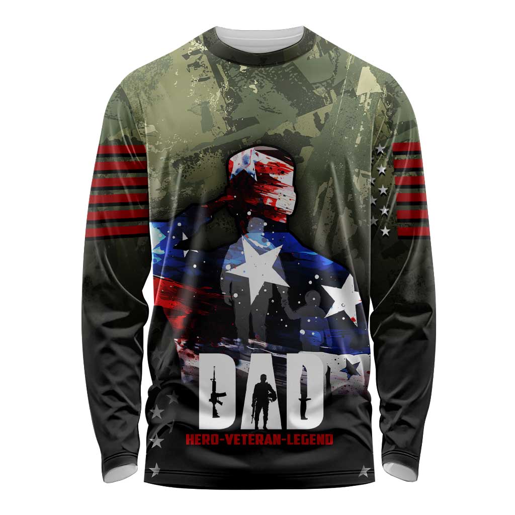 Veteran Dad Long Sleeve Shirt I Am a Veteran Like My Father Before Me