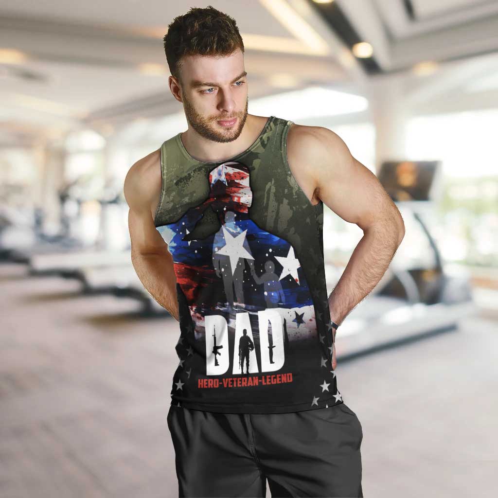 Veteran Dad Men Tank Top I Am a Veteran Like My Father Before Me