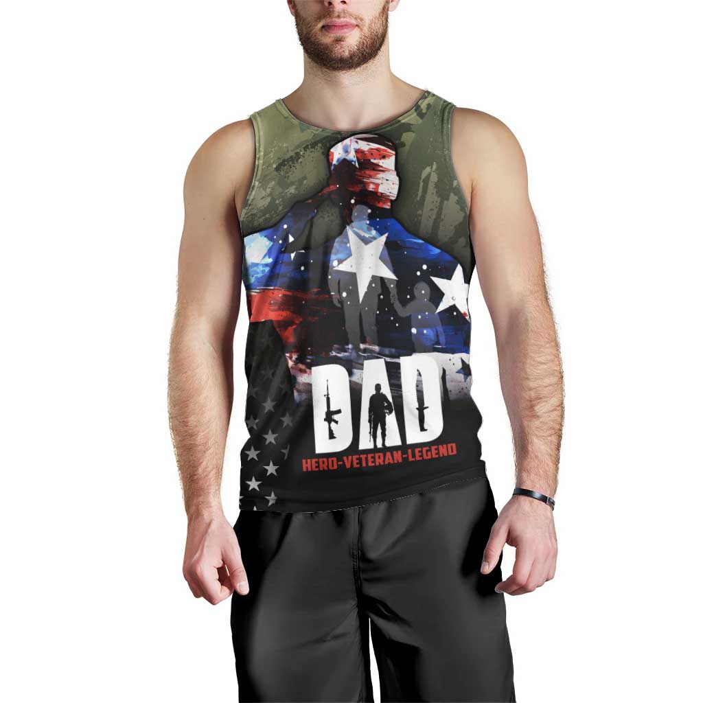 Veteran Dad Men Tank Top I Am a Veteran Like My Father Before Me