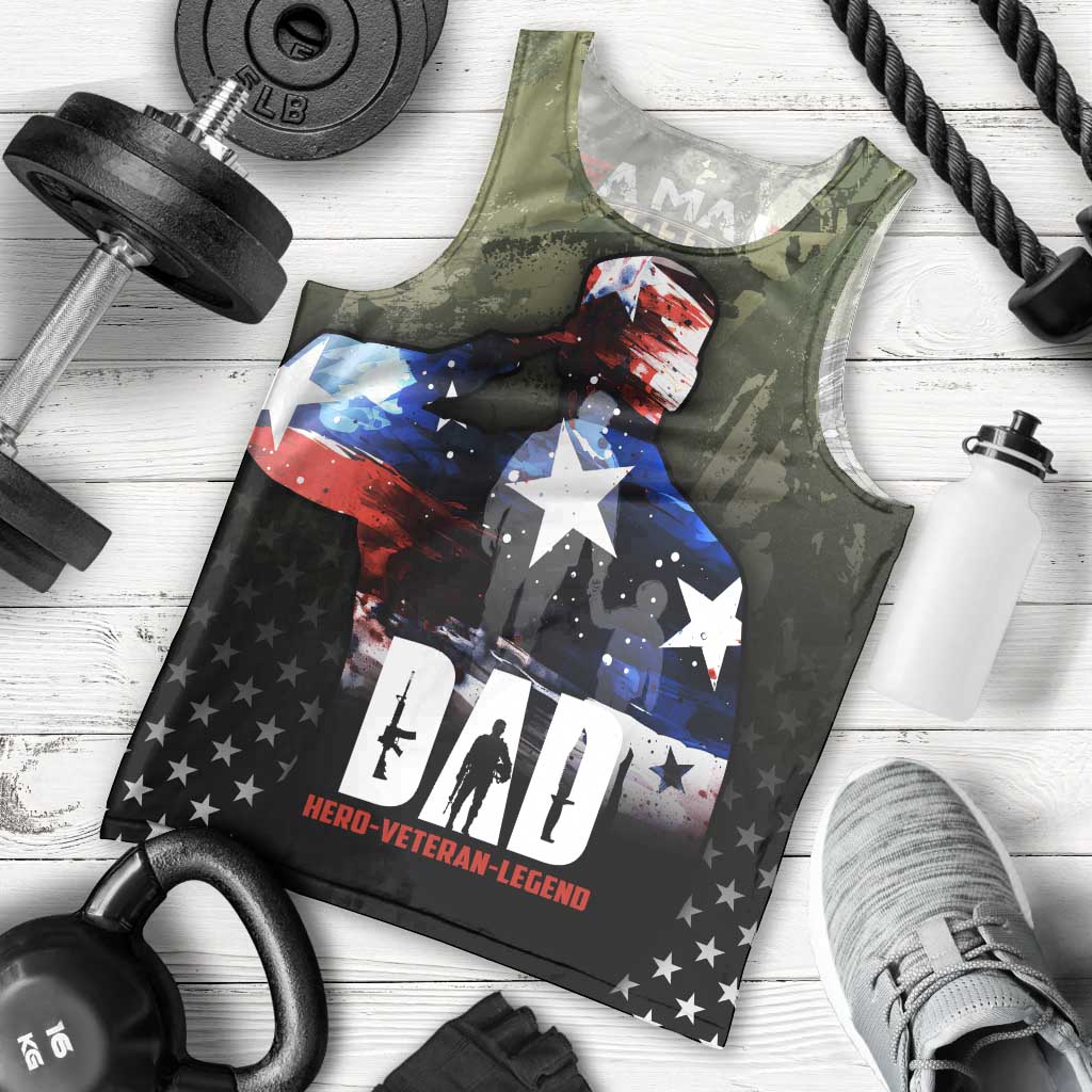 Veteran Dad Men Tank Top I Am a Veteran Like My Father Before Me