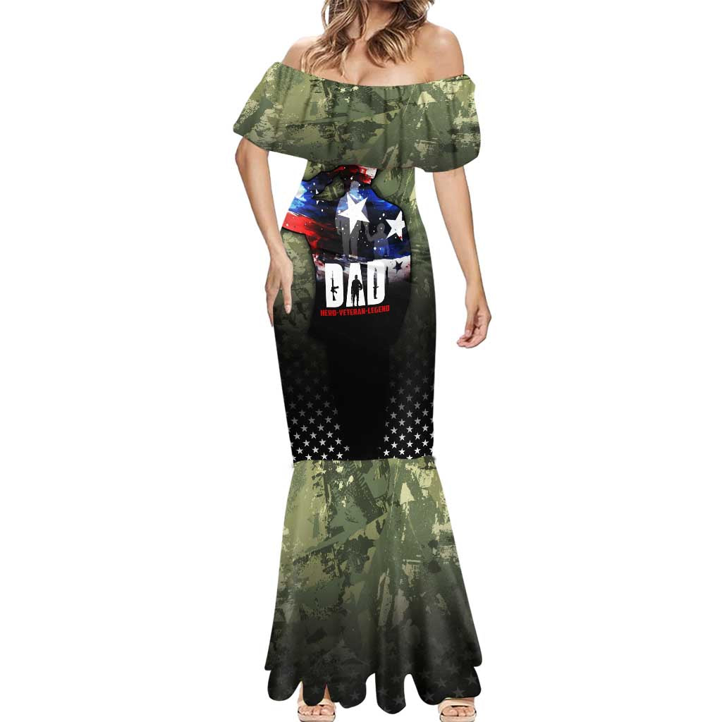 Veteran Dad Mermaid Dress I Am a Veteran Like My Father Before Me