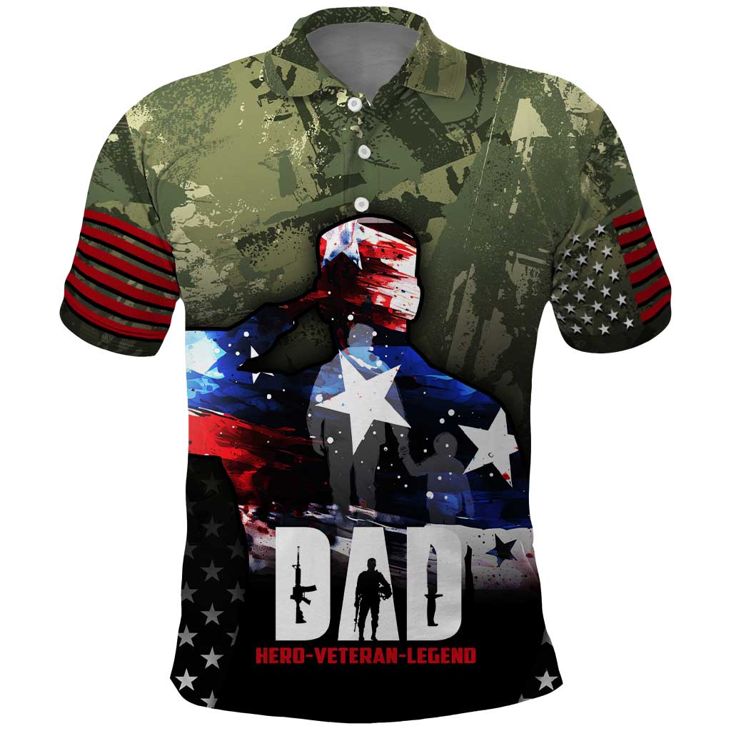 Veteran Dad Polo Shirt I Am a Veteran Like My Father Before Me