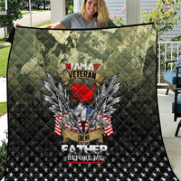 Veteran Dad Quilt I Am a Veteran Like My Father Before Me