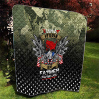 Veteran Dad Quilt I Am a Veteran Like My Father Before Me