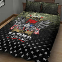 Veteran Dad Quilt Bed Set I Am a Veteran Like My Father Before Me