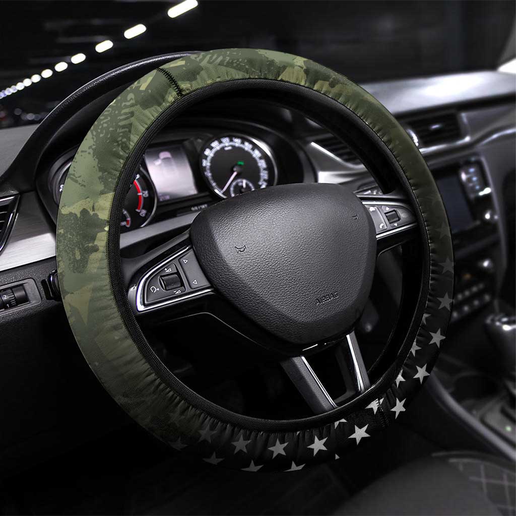 Veteran Dad Steering Wheel Cover I Am a Veteran Like My Father Before Me