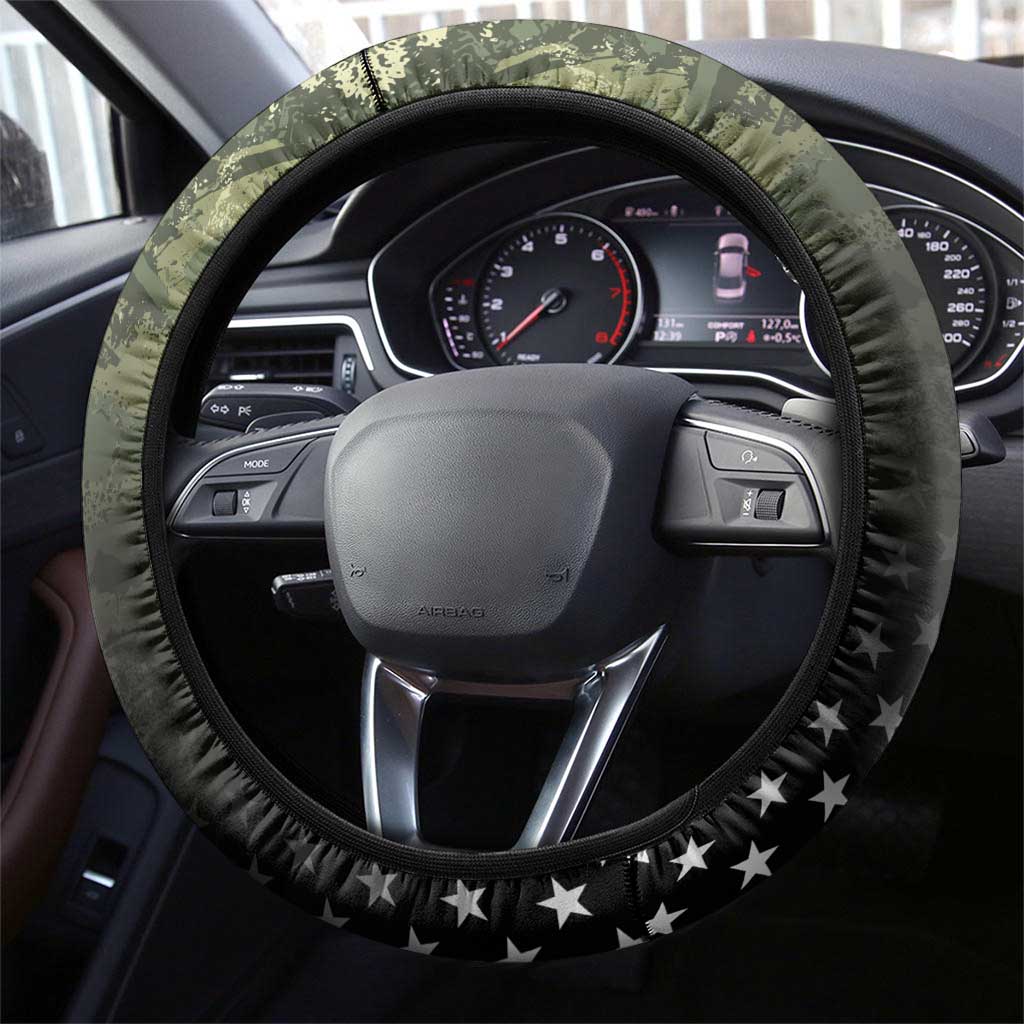 Veteran Dad Steering Wheel Cover I Am a Veteran Like My Father Before Me