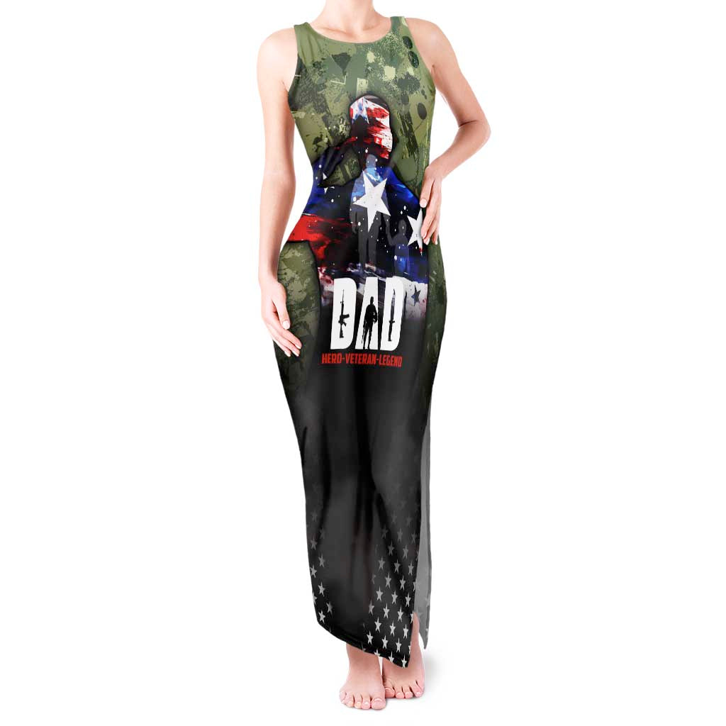 Veteran Dad Tank Maxi Dress I Am a Veteran Like My Father Before Me