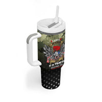 Veteran Dad Tumbler With Handle I Am a Veteran Like My Father Before Me