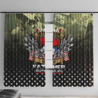 Veteran Dad Window Curtain I Am a Veteran Like My Father Before Me