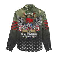 Veteran Dad Women Casual Shirt I Am a Veteran Like My Father Before Me