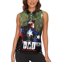 Veteran Dad Women Sleeveless Polo Shirt I Am a Veteran Like My Father Before Me