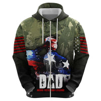 Veteran Dad Zip Hoodie I Am a Veteran Like My Father Before Me