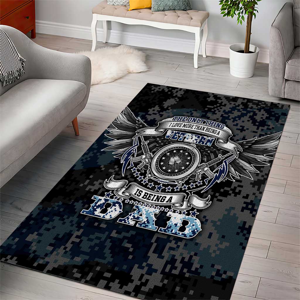 Veteran Hero Protector Husband Daddy Area Rug Veteran Fathers Day