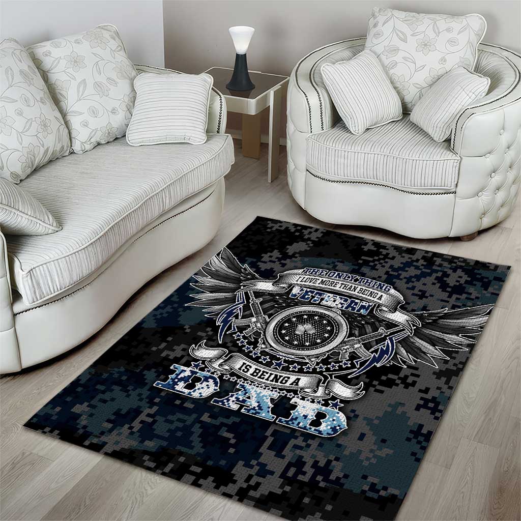 Veteran Hero Protector Husband Daddy Area Rug Veteran Fathers Day