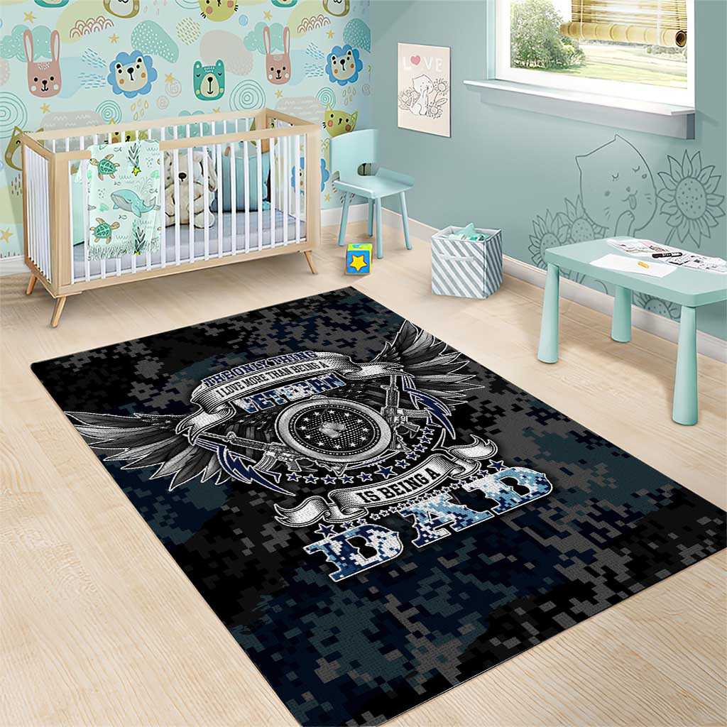 Veteran Hero Protector Husband Daddy Area Rug Veteran Fathers Day