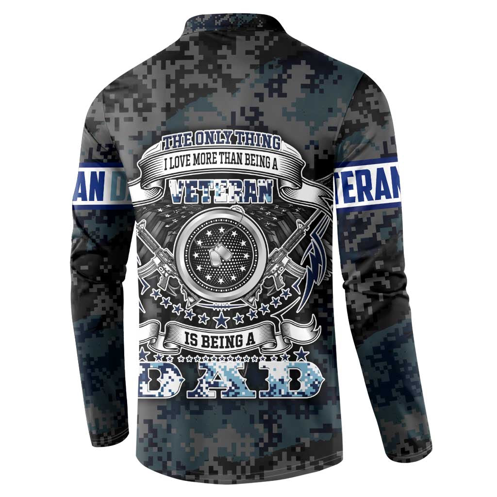 Veteran Hero Protector Husband Daddy Button Sweatshirt Veteran Fathers Day