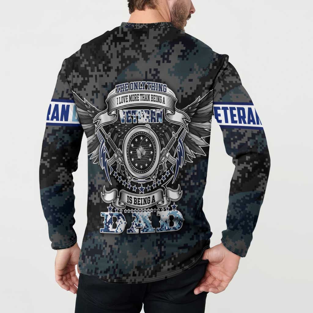 Veteran Hero Protector Husband Daddy Button Sweatshirt Veteran Fathers Day