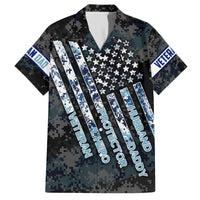 Veteran Hero Protector Husband Daddy Family Matching Off The Shoulder Long Sleeve Dress and Hawaiian Shirt Veteran Fathers Day