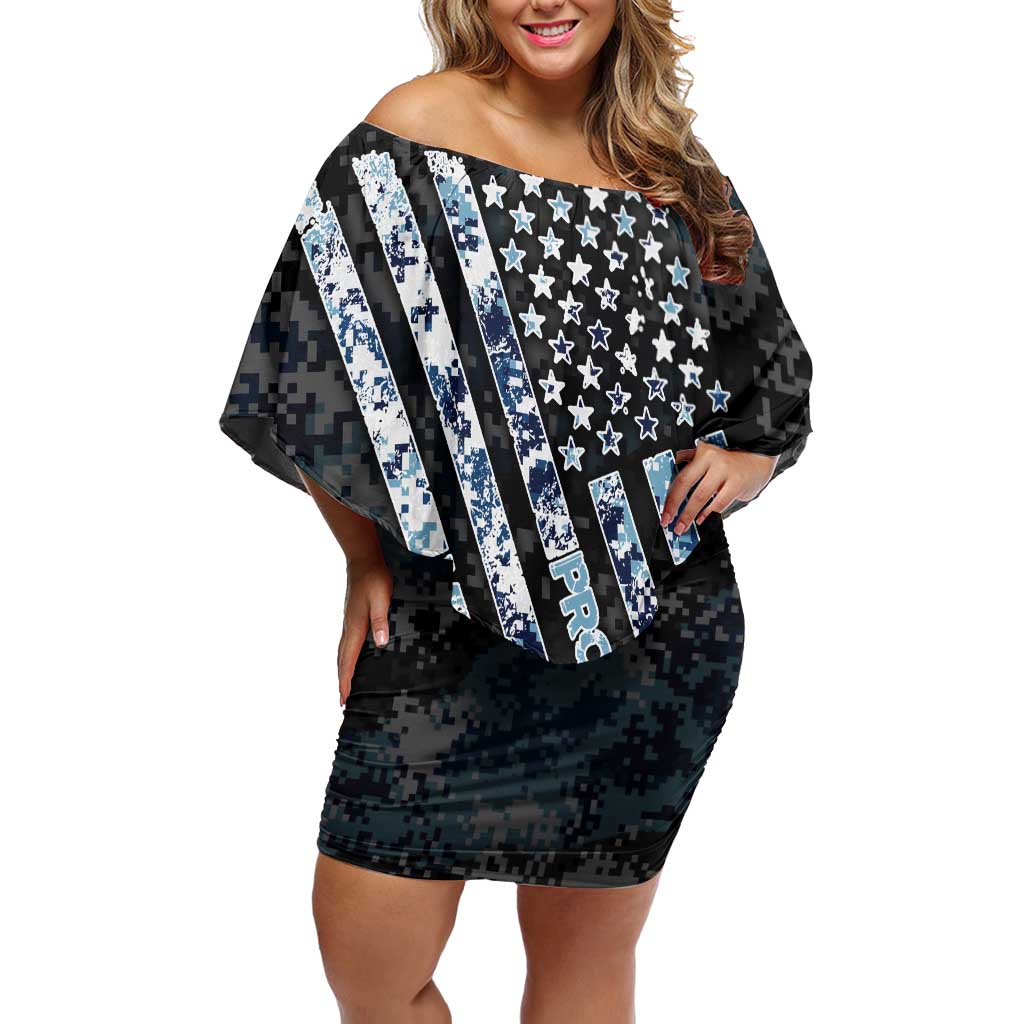 Veteran Hero Protector Husband Daddy Family Matching Off Shoulder Short Dress and Hawaiian Shirt Veteran Fathers Day