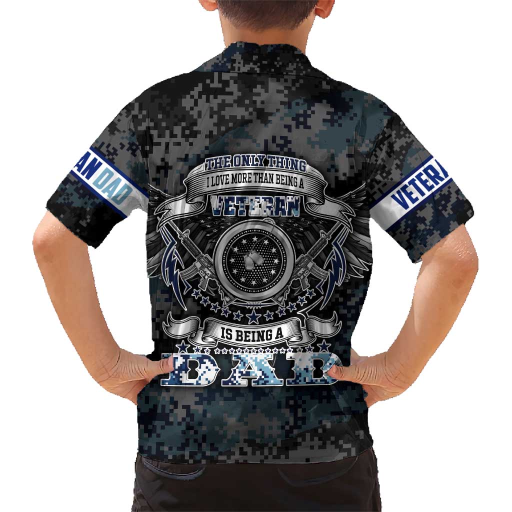 Veteran Hero Protector Husband Daddy Family Matching Short Sleeve Bodycon Dress and Hawaiian Shirt Veteran Fathers Day