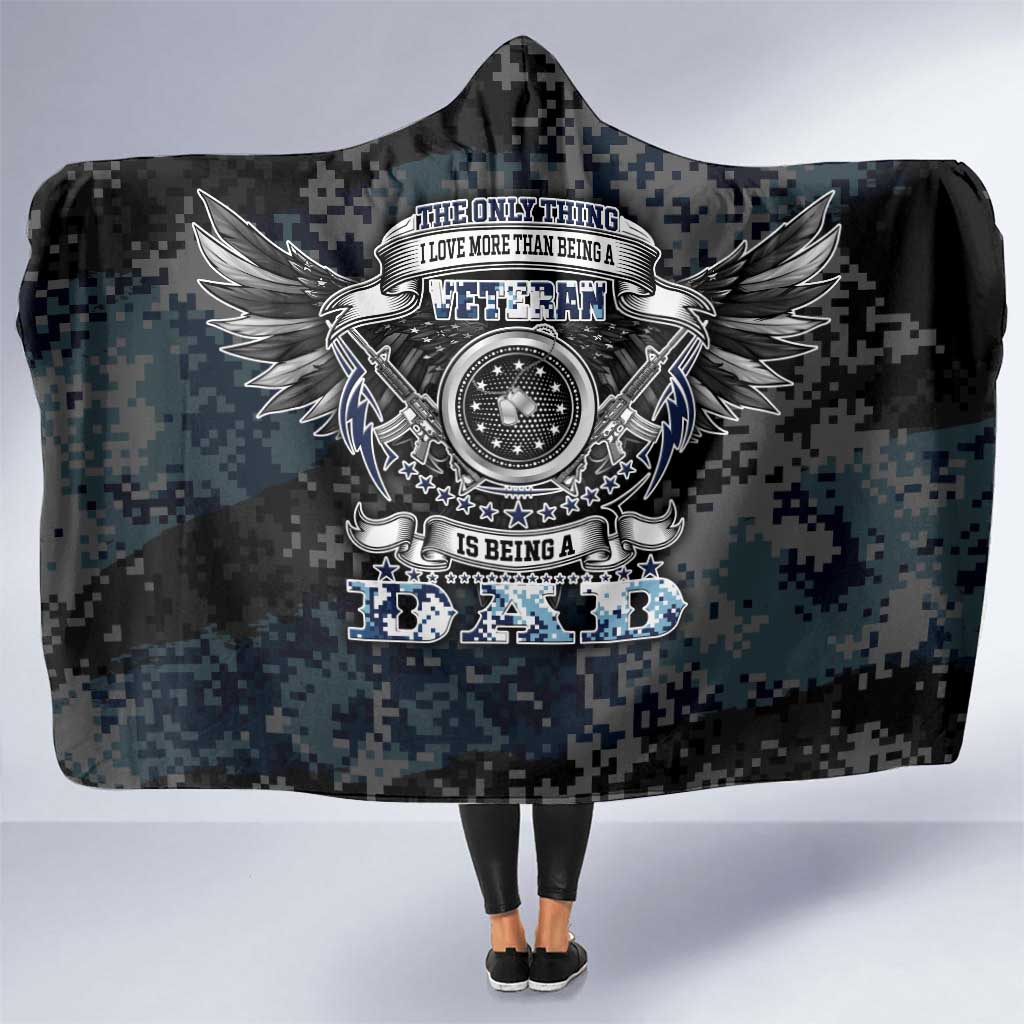 Veteran Hero Protector Husband Daddy Hooded Blanket Veteran Fathers Day
