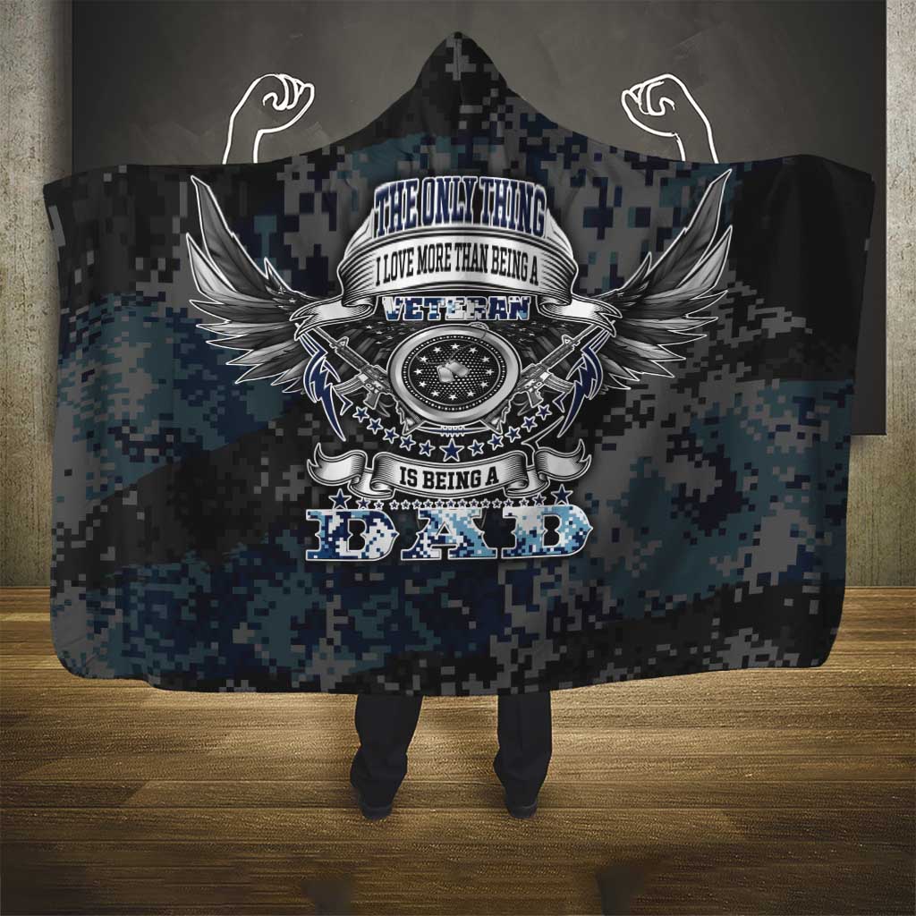 Veteran Hero Protector Husband Daddy Hooded Blanket Veteran Fathers Day