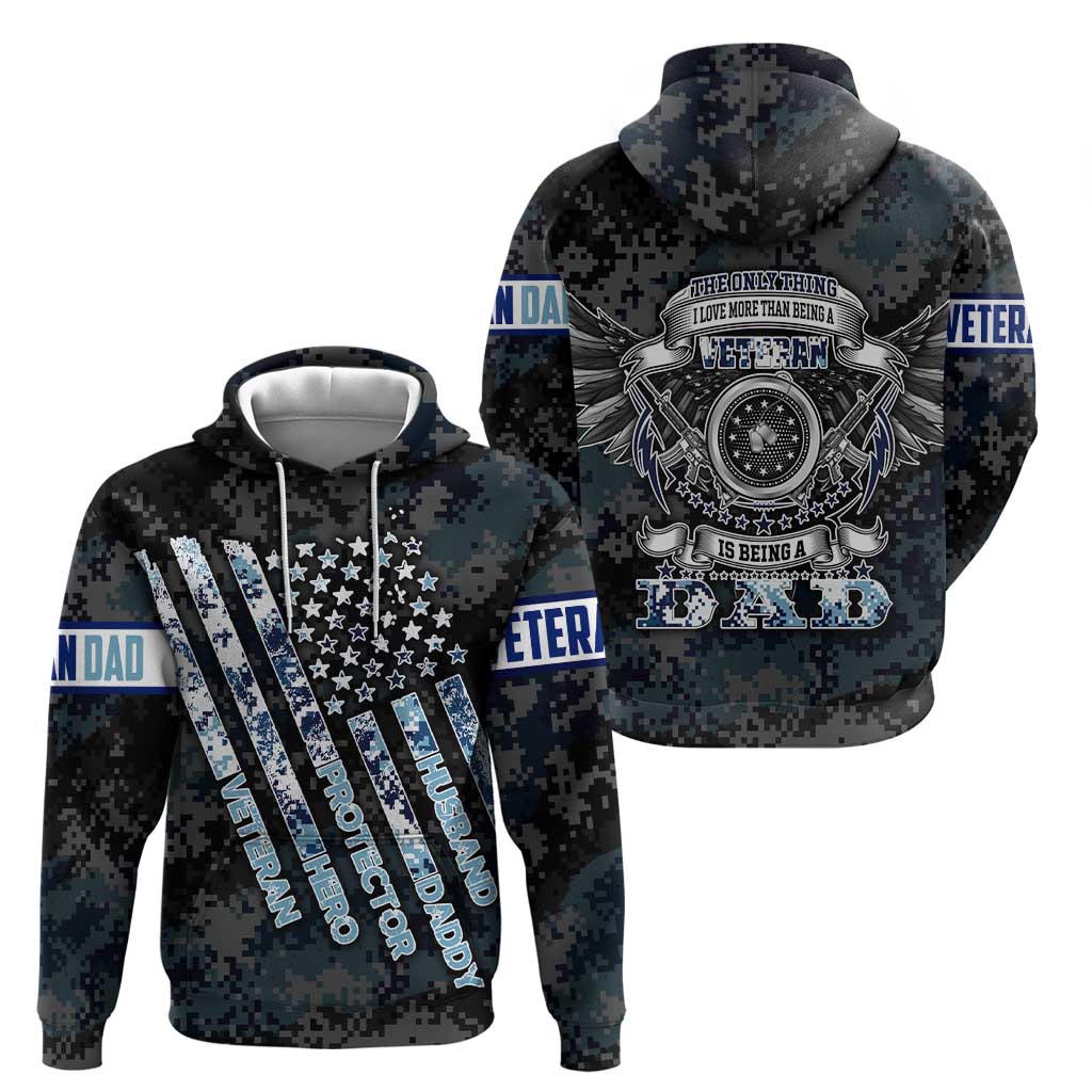 Veteran Hero Protector Husband Daddy Hoodie Veteran Fathers Day