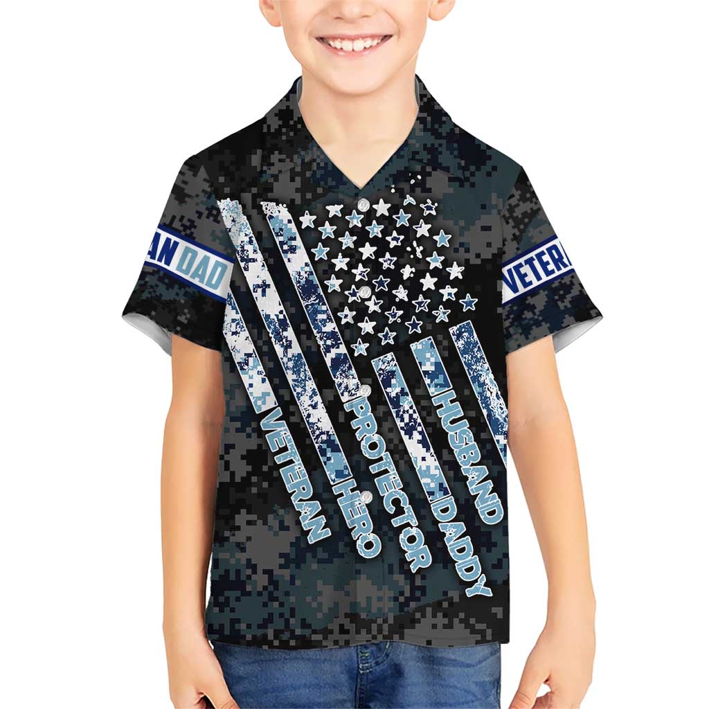 Veteran Hero Protector Husband Daddy Kid Hawaiian Shirt Veteran Fathers Day