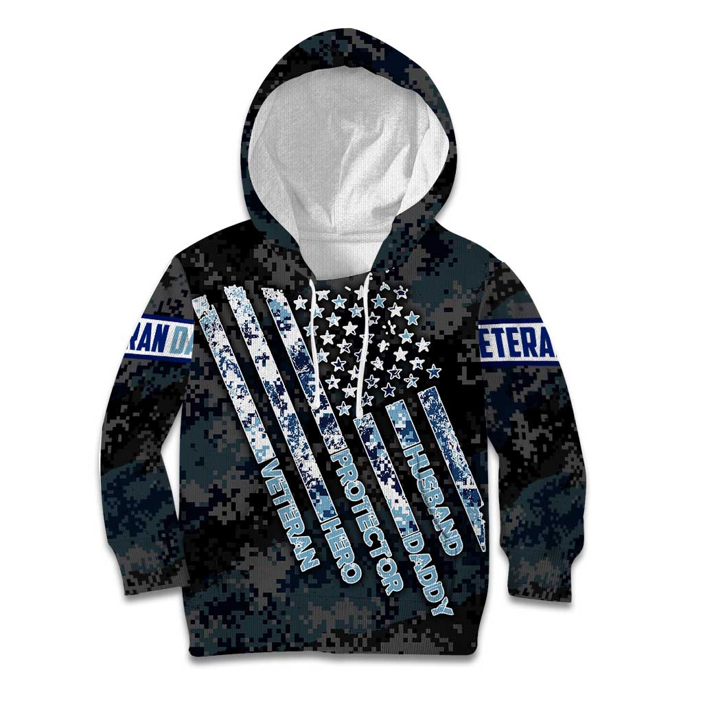 Veteran Hero Protector Husband Daddy Kid Hoodie Veteran Fathers Day