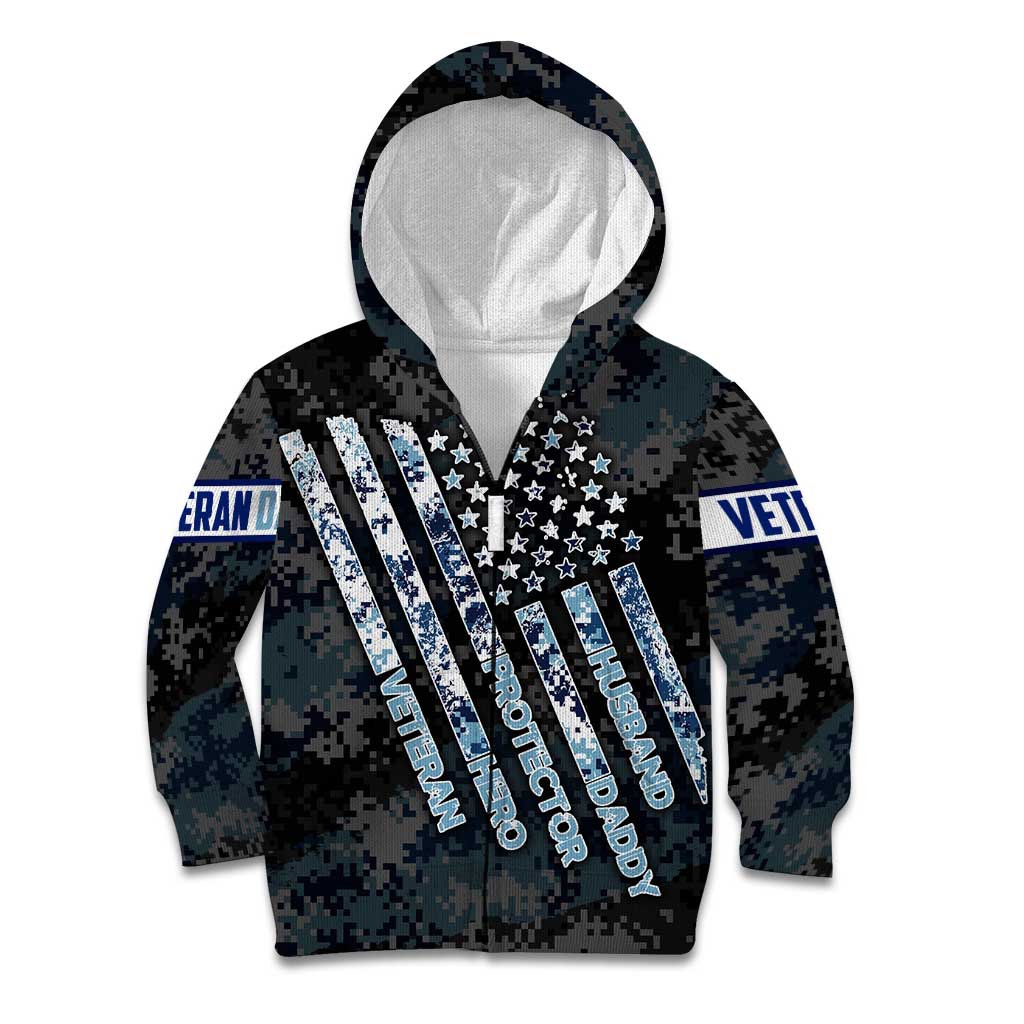 Veteran Hero Protector Husband Daddy Kid Hoodie Veteran Fathers Day