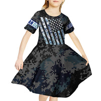 Veteran Hero Protector Husband Daddy Kid Short Sleeve Dress Veteran Fathers Day