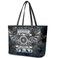 Veteran Hero Protector Husband Daddy Leather Tote Bag Veteran Fathers Day