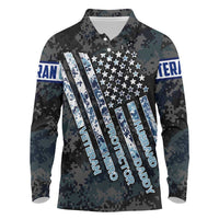 Veteran Hero Protector Husband Daddy Long Sleeve Polo Shirt Veteran Fathers Day