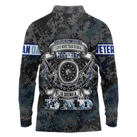 Veteran Hero Protector Husband Daddy Long Sleeve Polo Shirt Veteran Fathers Day