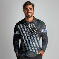 Veteran Hero Protector Husband Daddy Long Sleeve Polo Shirt Veteran Fathers Day