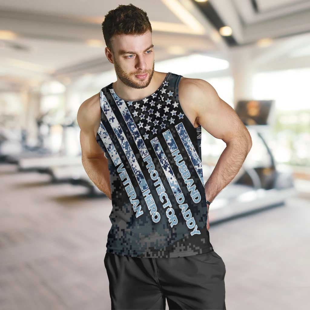 Veteran Hero Protector Husband Daddy Men Tank Top Veteran Fathers Day